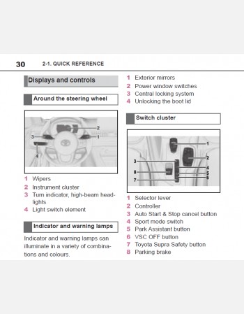 toyota gr supra 2020 owners manual